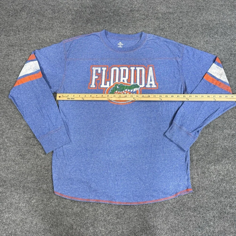 Florida Gators Knights Apparel Mens XXL 2XL Blue Long Sleeve Football Shirt